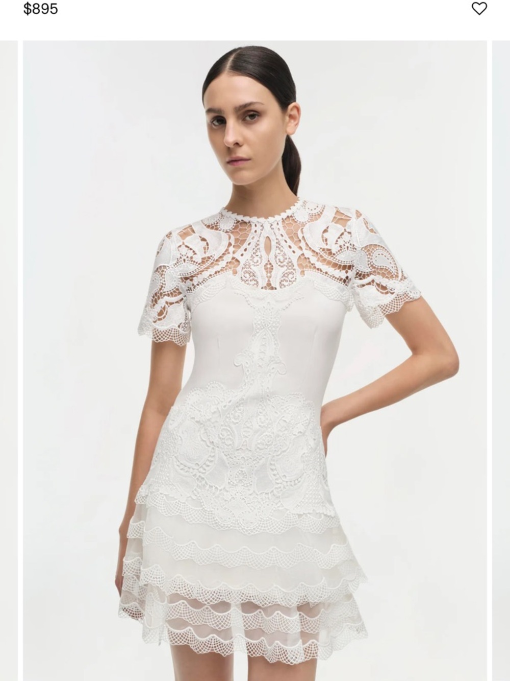 Jonathan Simkhai White Lace Mini Dress